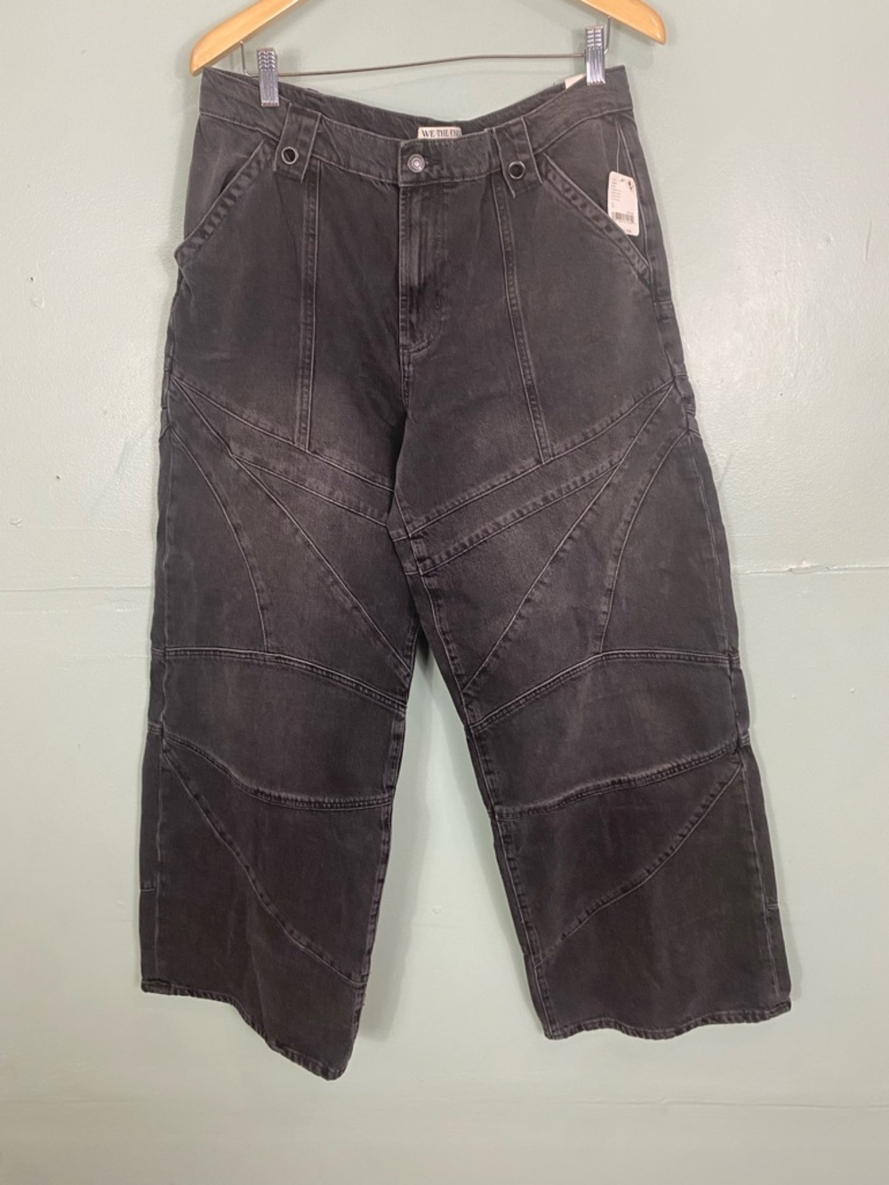 Free People Unknown Reasons Mid Rise Boyfriend Moto Straight Jeans Size 31 - Picture 2 of 7